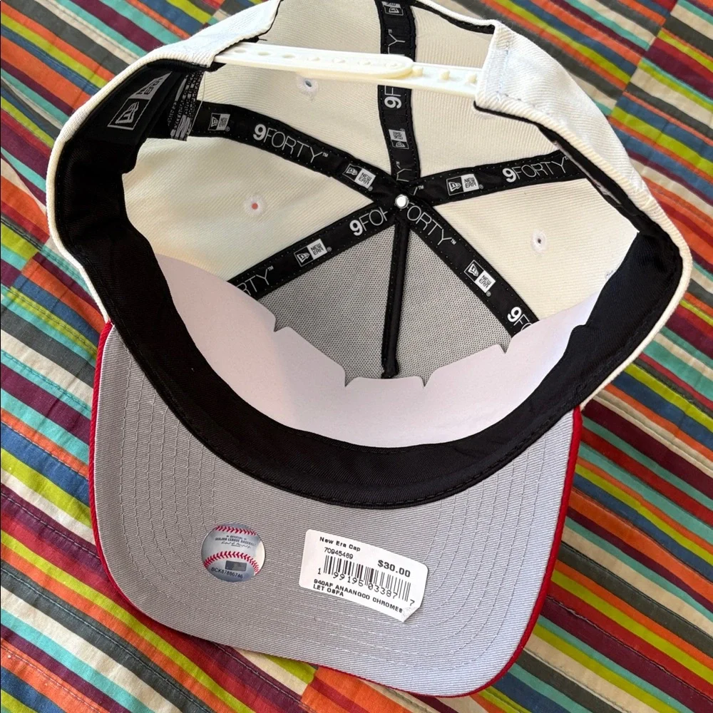 New Era White and Red Los Angeles Angels 9FORTY Cap adjustable new tags all star - Picture 10 of 14